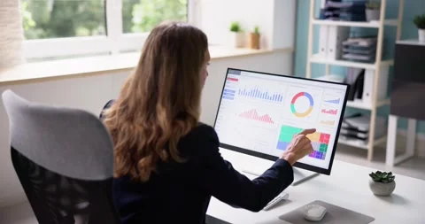 Financial Business Analytics Data Dashboard Video stock 244959206