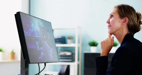 Financial Business Analytics Data Dashboard Stock Footage 244965006