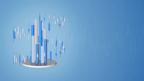 Financial business background, loop animation 4K with stock market chart Stock Footage 156491631