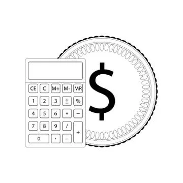 Financial calculation line Stock Illustration