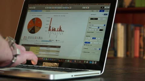 Financial calculations on a computer 3 Stock Footage 47075663