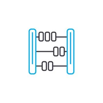 Financial calculations vector thin line stroke icon. Financial calculations Stock Illustration