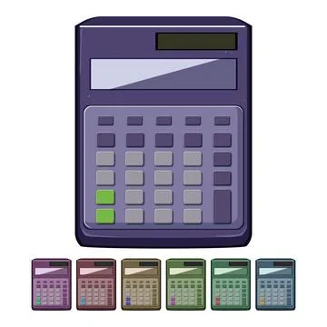 Financial calculator device cartoon vector graphic 스톡 일러스트