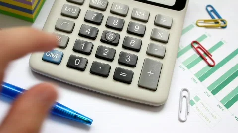 Financial calculator Stock Footage 769026