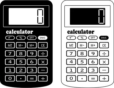 The financial calculator. Stock Illustration