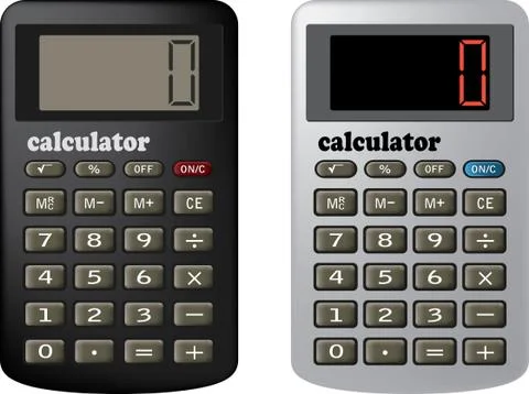 The financial calculator. Stock Illustration