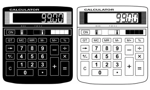 The financial calculator. Stock Illustration