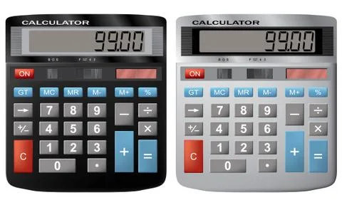 The financial calculator. Stock Illustration