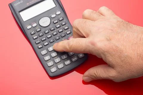 Financial calculator to make complex calculations Stock Photos