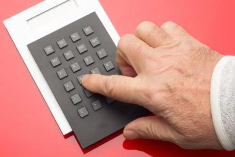 Financial calculator to make complex calculations Stock Photos