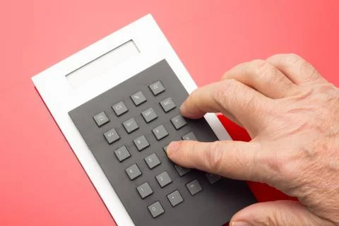 Financial calculator to make complex calculations Stock Photos
