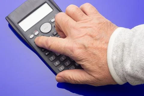 Financial calculator to make complex calculations Stock Photos