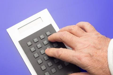 Financial calculator to make complex calculations Stock Photos
