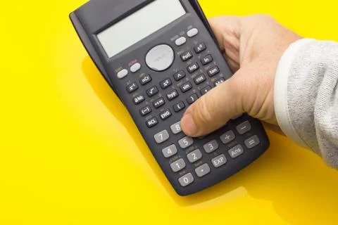Financial calculator to make complex calculations Stock Photos