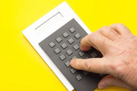 Financial calculator to make complex calculations Stock Photos