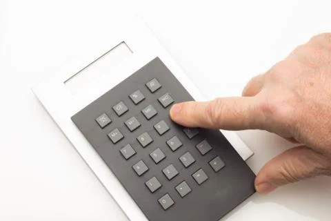 Financial calculator to make complex calculations Stock Photos