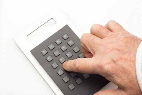 Financial calculator to make complex calculations Stock Photos