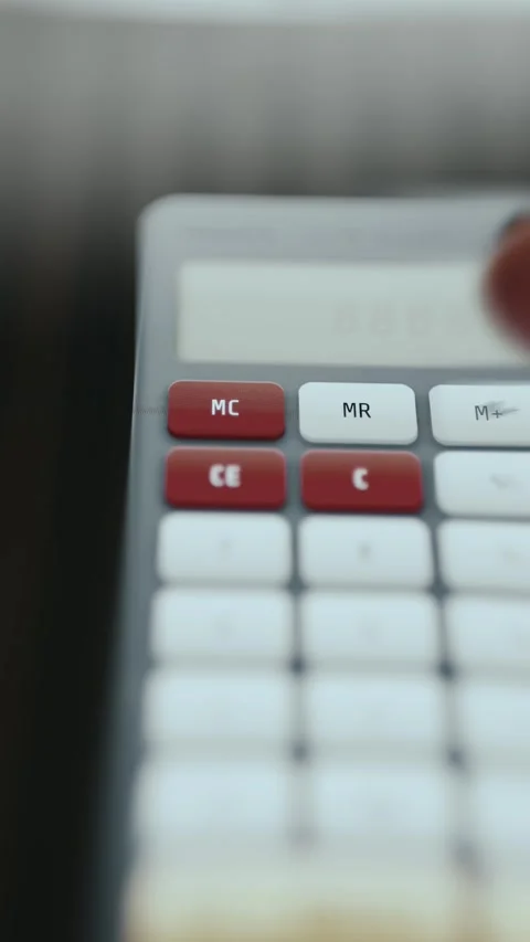Financial Calculator Memory and Clear Buttons 動画素材 337045910