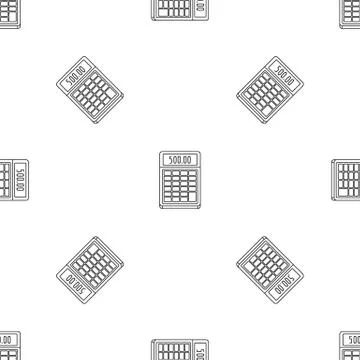 Financial calculator pattern seamless Illustrazione stock