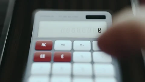 Financial Calculator Reset to Zero Stock Footage 337044903