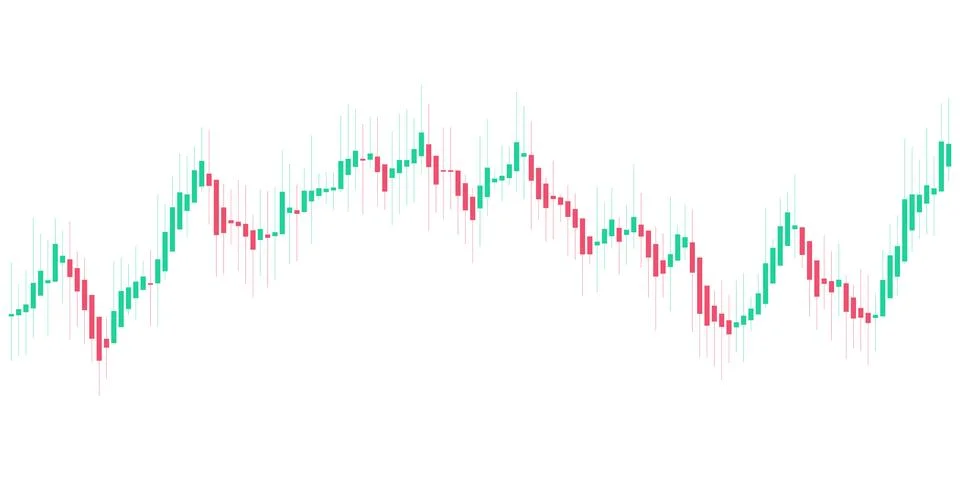 Financial candlestick chart Stock Illustration