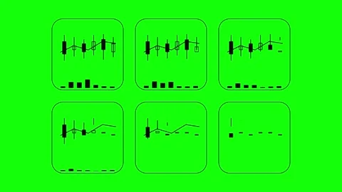 Financial candlestick charts 스톡 동영상 340526230