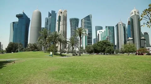Financial centre, Doha, Qatar Video stock 95279892