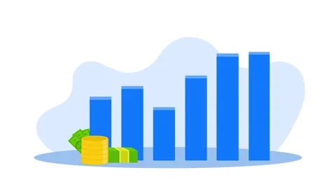 Financial chart animation Stock Footage 299773368