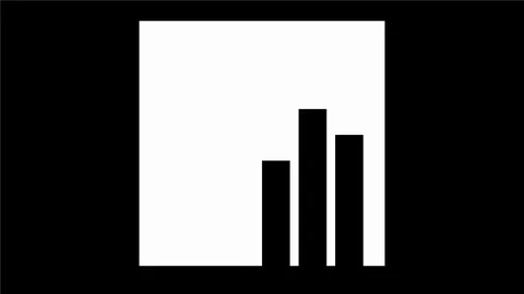 Financial chart animation transition masks. white and black color. graphic sh Stock Footage 124468623