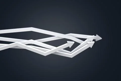 Financial Chart with Arrows Stock Illustration