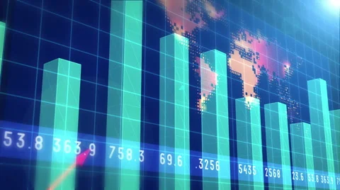 Financial chart background  footage Stock Footage 49372344