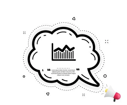 Financial chart icon. Finance graph. Vector Stock Illustration