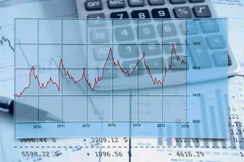 Financial chart Stock Illustration