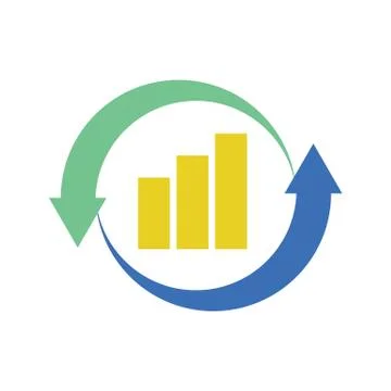 Financial Chart Looping Stock Illustration