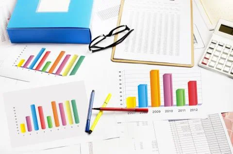 Financial chart Stock Photos