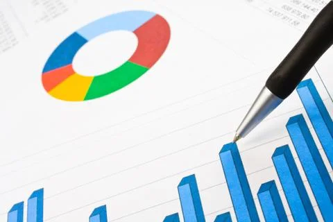 Financial chart Fotos Stock