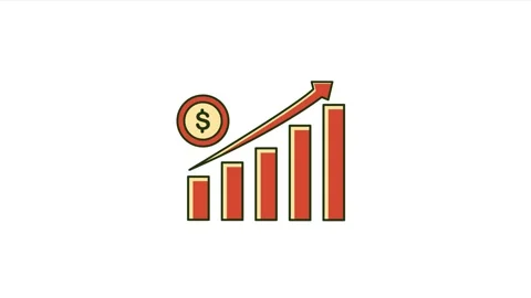 Financial chart with uptrend graph animated video design 스톡 동영상 268802044