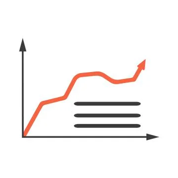 Financial chart on white background. Vector illustration in trendy flat style Stock Illustration