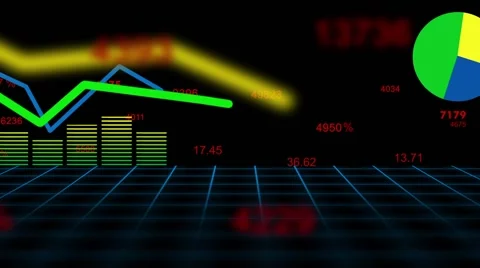 Financial Charts Drop-down Only Stock Footage 43711669