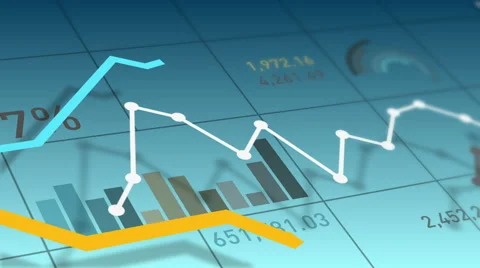 Financial  Charts Loop Stock-Footage 43530016