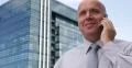 Financial City Center Executive Businessman Smiling Agree Mobile Phone Talking 4k or 4k+ Resolution