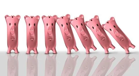 Financial Colapse Concept Stock Illustration