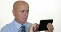 Financial Company Manager Touch Pad Navigate Serious Searching Business Deals 4k or 4k+ Resolution