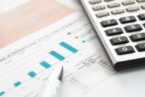 Financial concept: analyzing. Stock Photos