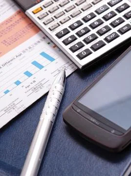 Financial concept: analyzing. Stock Photos