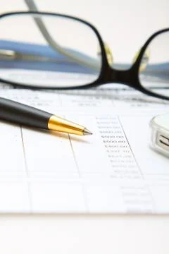 Financial concept: analyzing. Stock Photos