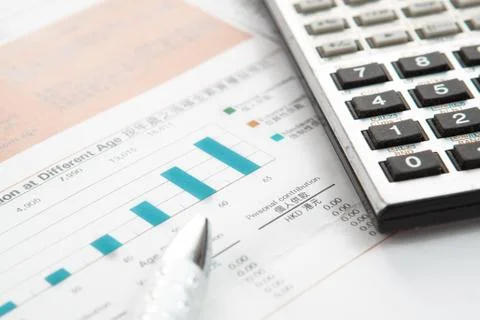 Financial concept: analyzing. Stock Photos