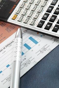 Financial concept: analyzing. Stock Photos