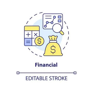 Financial concept icon Illustrazione stock