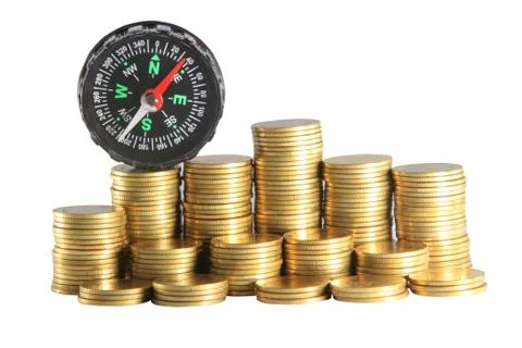 Financial concept - navigating in difficult times Stock Photos